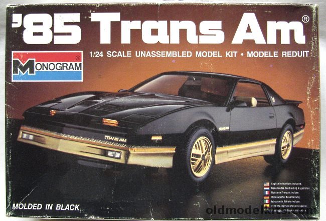 Monogram 1/24 1985 Pontiac Trans Am, 2224 plastic model kit